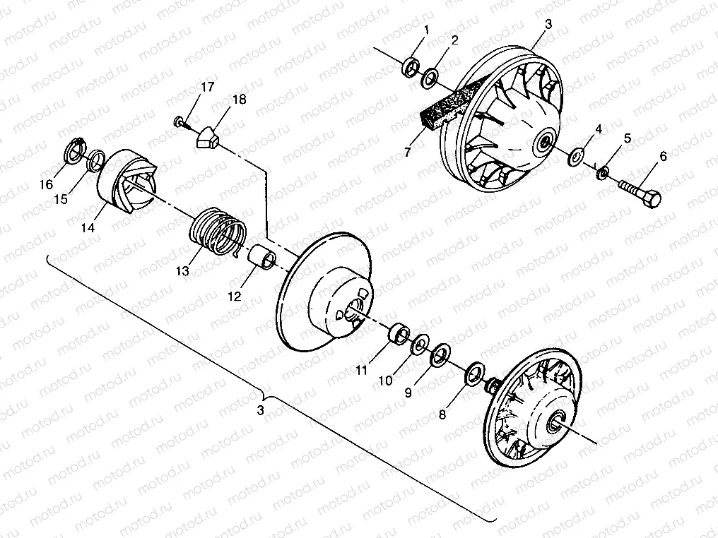 DRIVEN CLUTCH - A99CH33CB (4945964596c005) | DRIVEN CLUTCH - A99CH33CB (4945964596c005)