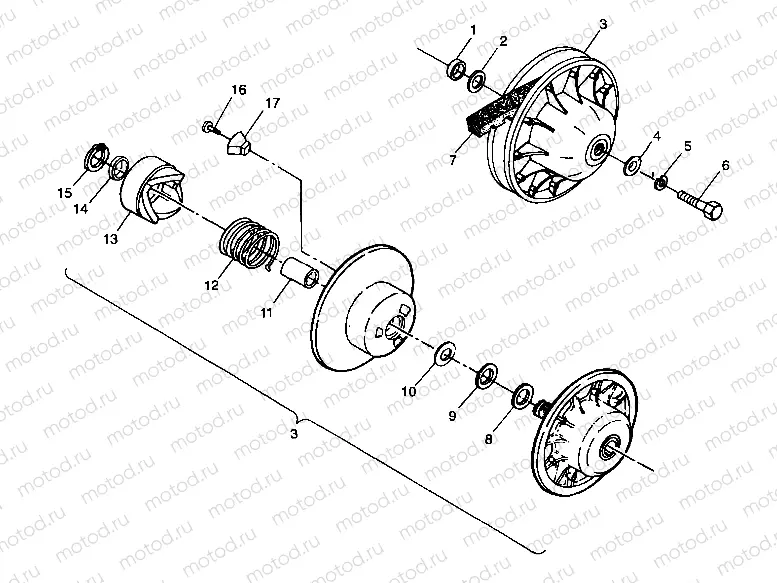 DRIVEN CLUTCH - A99CH33IA (4949884988c005) | DRIVEN CLUTCH - A99CH33IA (4949884988c005)