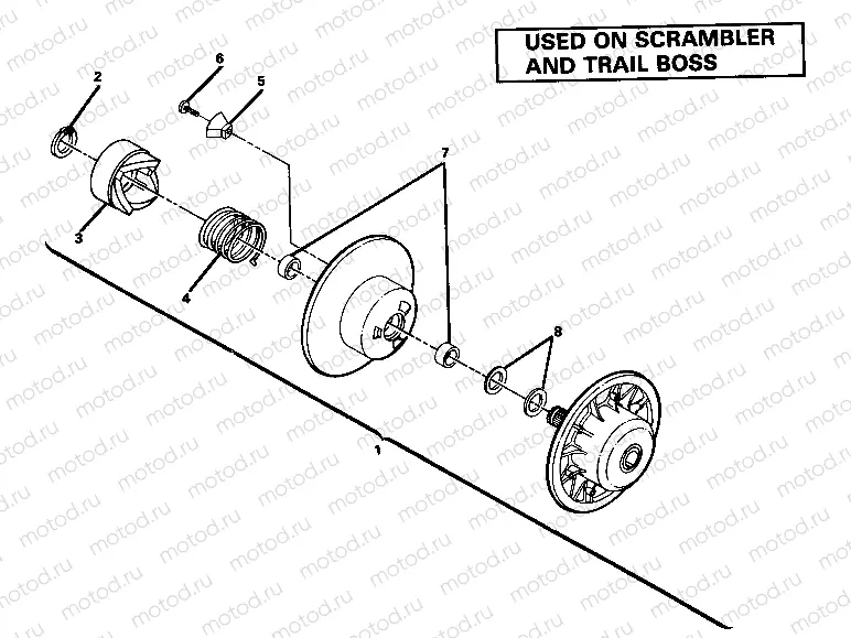 Driven Clutch Assembly. (4911701170036A) | Driven Clutch Assembly. (4911701170036A)