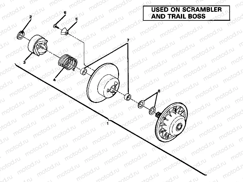 Driven Clutch Assembly. (4911991199036A) | Driven Clutch Assembly. (4911991199036A)