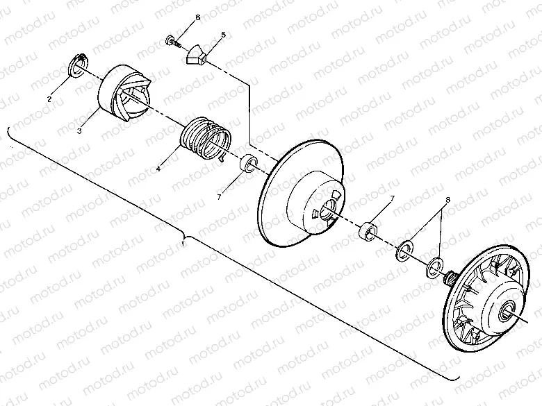 Driven Clutch Assembly (4914771477024A) | Driven Clutch Assembly (4914771477024A)