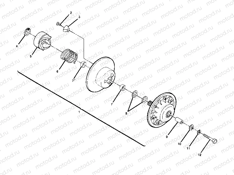 Driven Clutch Assembly (4914891489024A) | Driven Clutch Assembly (4914891489024A)