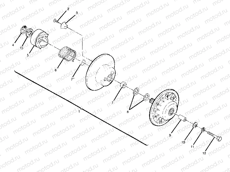 Driven Clutch Assembly (4915951595031A) | Driven Clutch Assembly (4915951595031A)