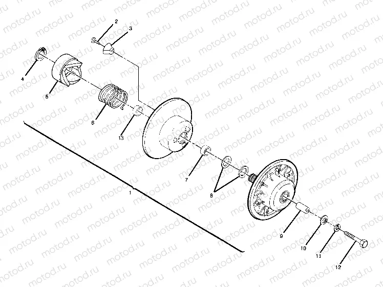 Driven Clutch Assembly (4916341634024A) | Driven Clutch Assembly (4916341634024A)