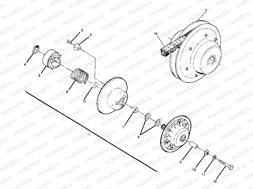 Driven Clutch Assembly (4916351635029A) | Driven Clutch Assembly (4916351635029A)