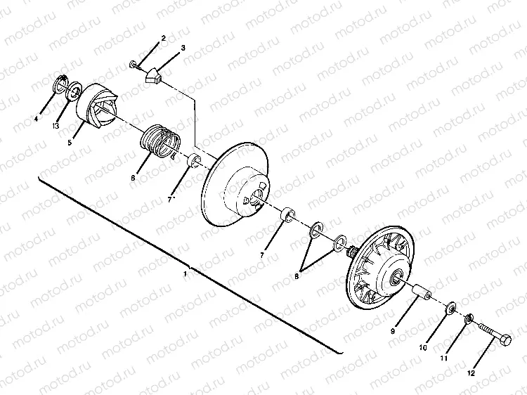 Driven Clutch Assembly (4916361636031A) | Driven Clutch Assembly (4916361636031A)