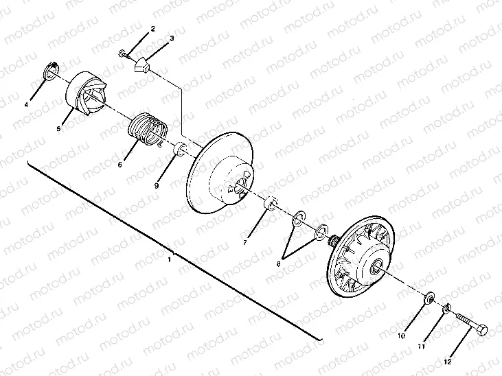 Driven Clutch Assembly (4917721772024A) | Driven Clutch Assembly (4917721772024A)