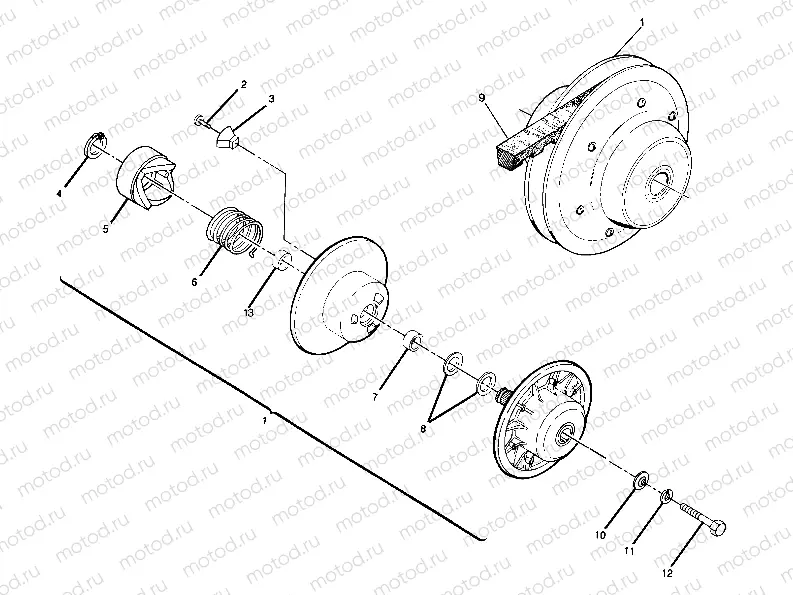 Driven Clutch Assembly (4917731773029A) | Driven Clutch Assembly (4917731773029A)
