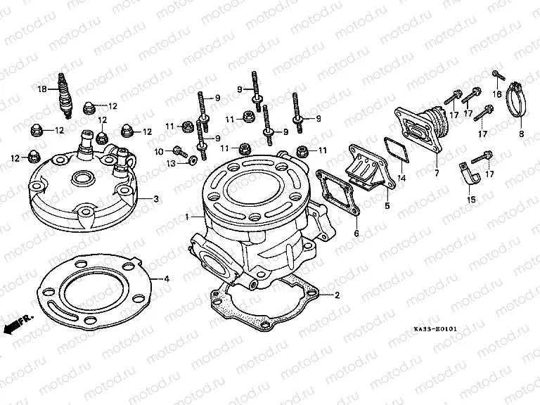 E-1-1 CYLINDER / CYLINDER HEAD (2)