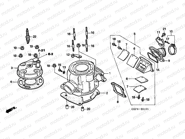 E-1-1 CYLINDER HEAD (CR85R5.6 / RB5.6)