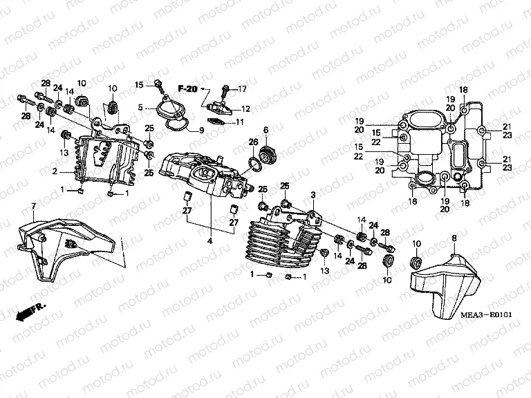 E-1-1 REAR VALVE COVER