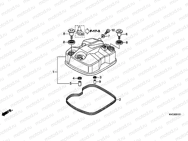 E-1-1 VALVE COVER (GLH125SH)