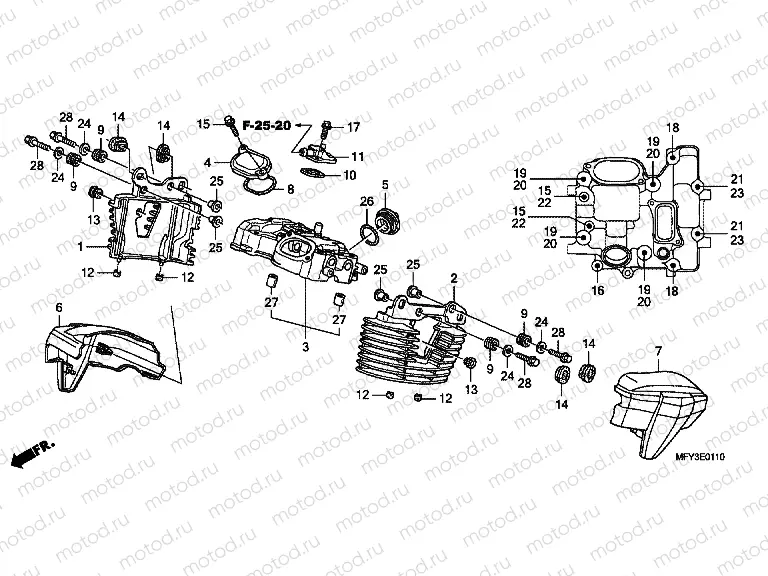 E-1-10 REAR VALVE COVER