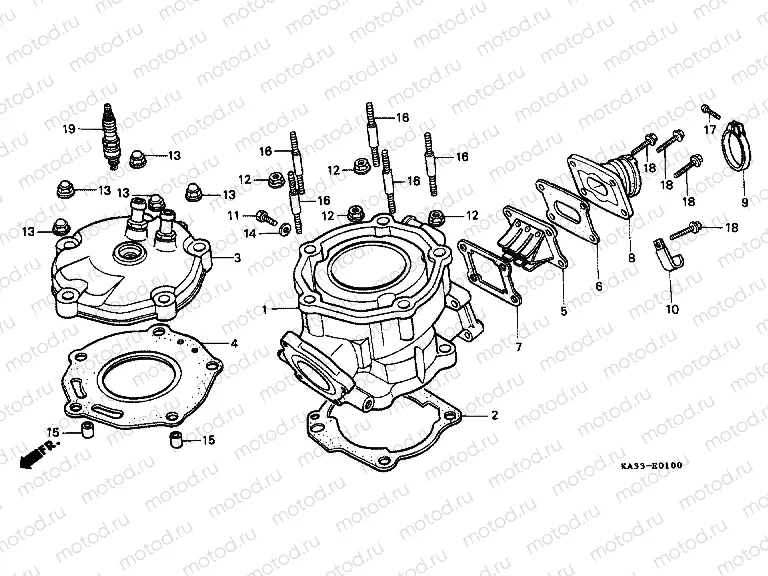 E-1 CYLINDER / CYLINDER HEAD (1)