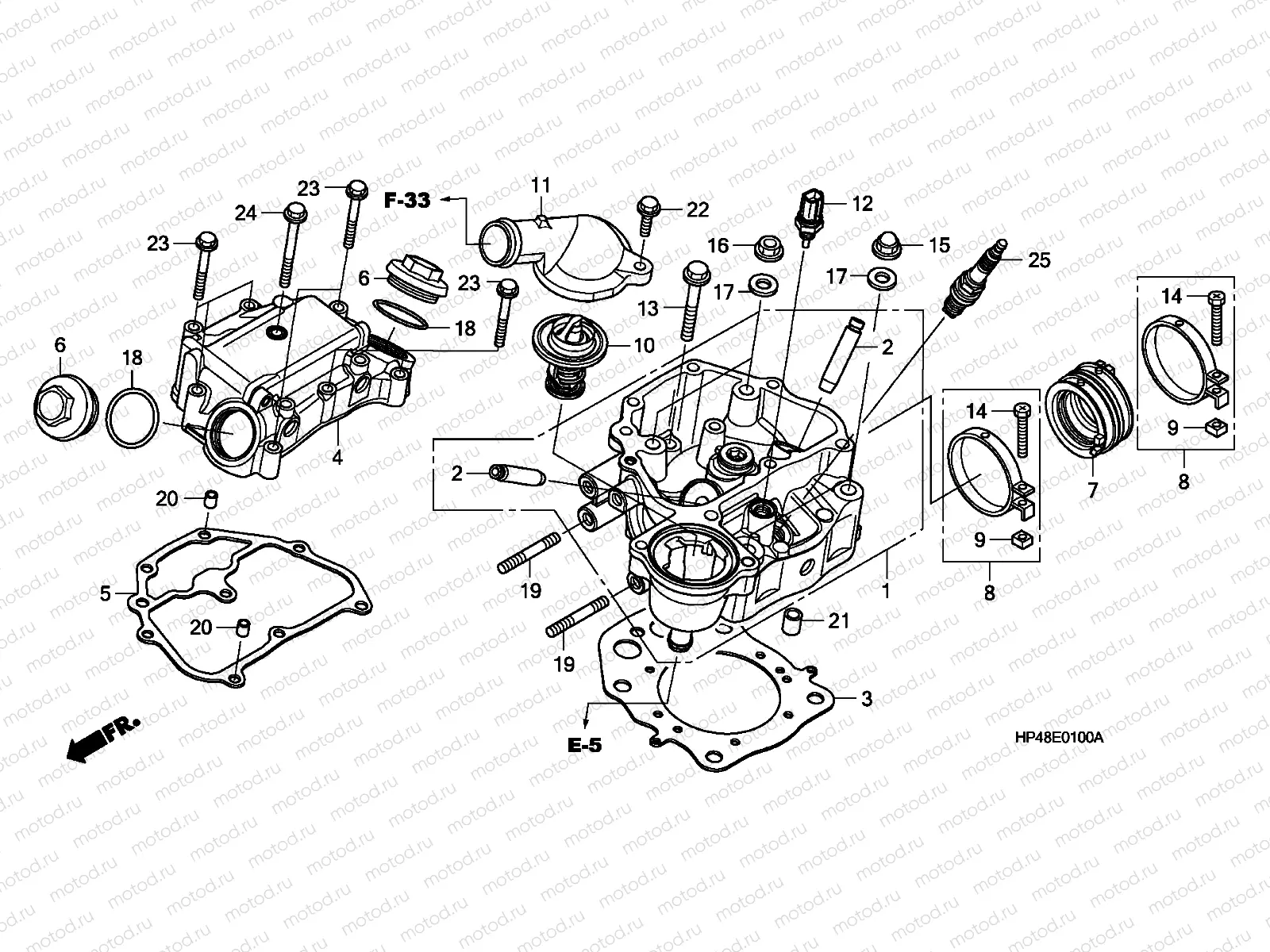 E-1 CYLINDER HEAD