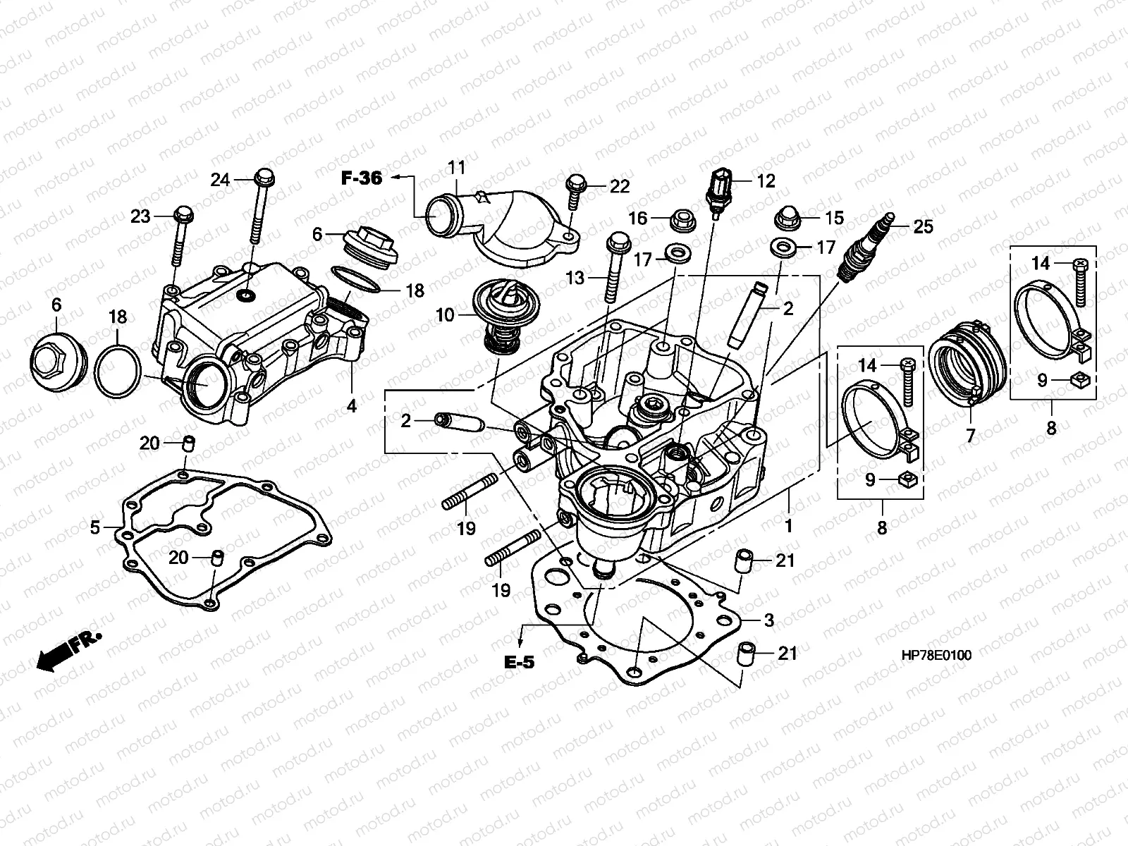 E-1 CYLINDER HEAD
