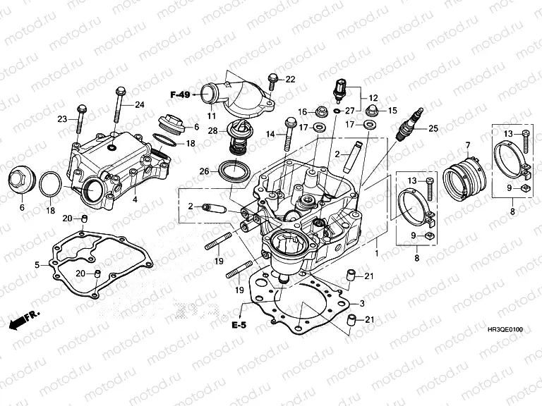 E-1 CYLINDER HEAD