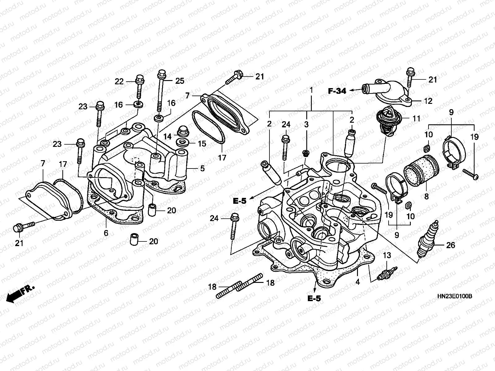 E-1 CYLINDER HEAD