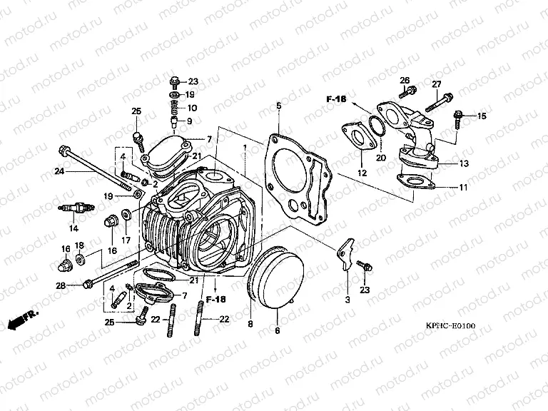 E-1 CYLINDER HEAD