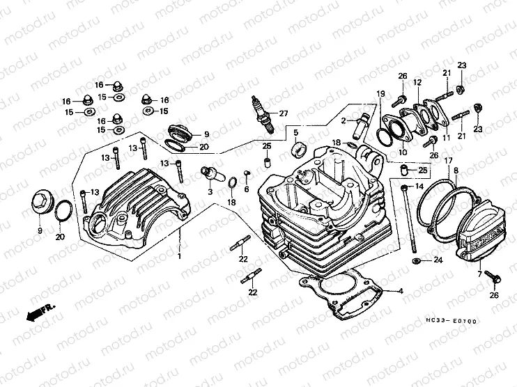 E-1 CYLINDER HEAD