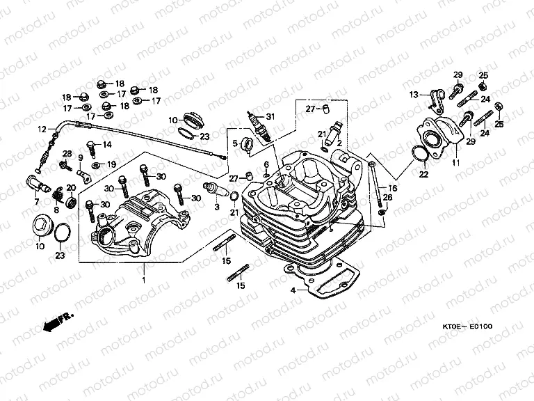 E-1 CYLINDER HEAD