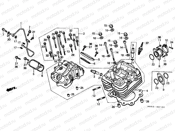 E-1 CYLINDER HEAD