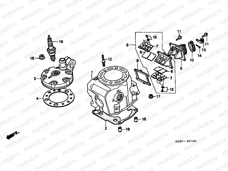 E-1 CYLINDER HEAD