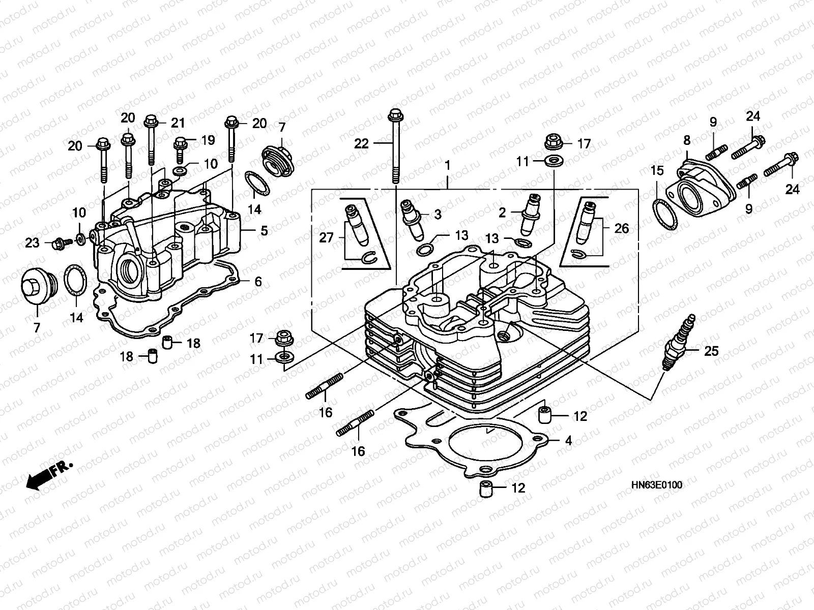 E-1 CYLINDER HEAD