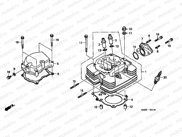 E-1 CYLINDER HEAD