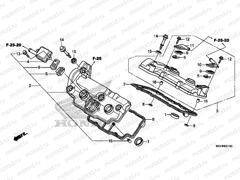 E-1 CYLINDER HEAD COVER