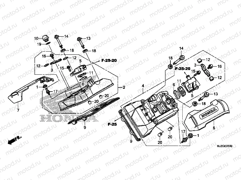 E-1 CYLINDER HEAD COVER
