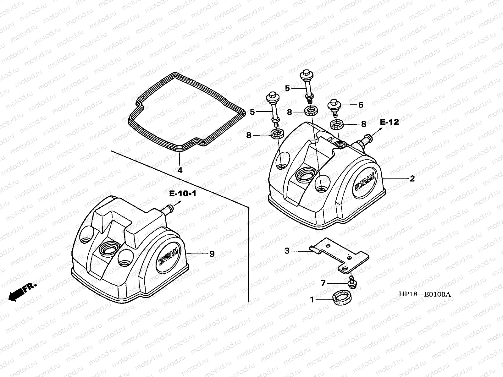 E-1 CYLINDER HEAD COVER