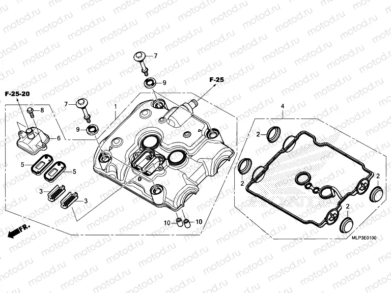 E-1 CYLINDER HEAD COVER