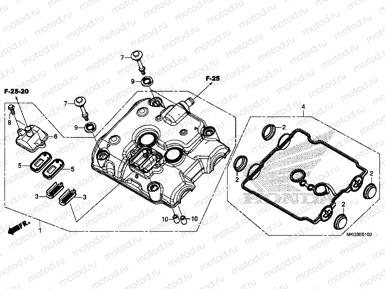 E-1 CYLINDER HEAD COVER