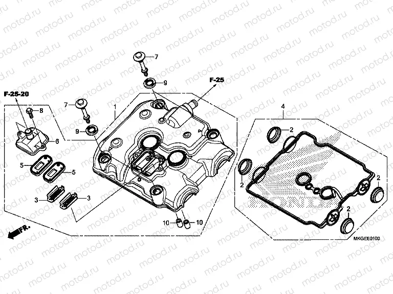 E-1 CYLINDER HEAD COVER
