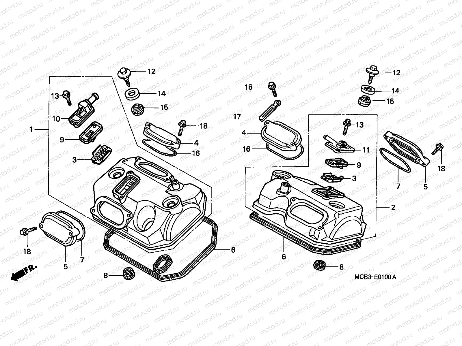 E-1 CYLINDER HEAD COVER
