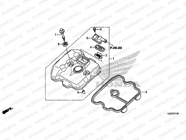 E-1 CYLINDER HEAD COVER