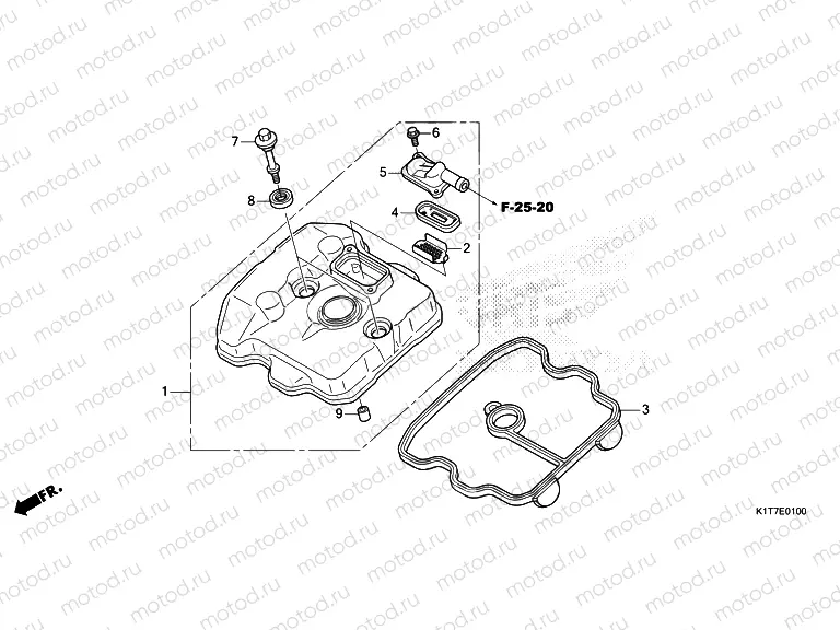 E-1 CYLINDER HEAD COVER