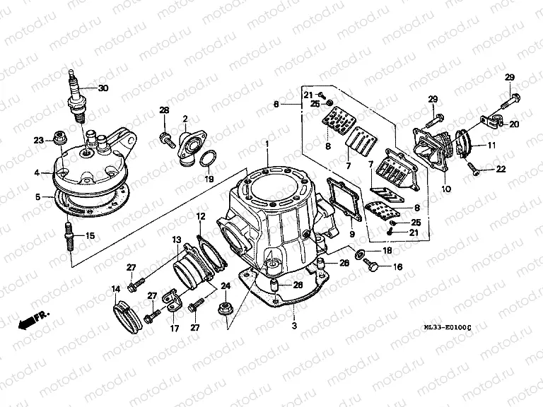 E-1 CYLINDER HEAD / CYLINDER