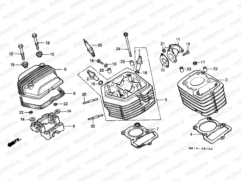 E-1 CYLINDER HEAD / CYLINDER