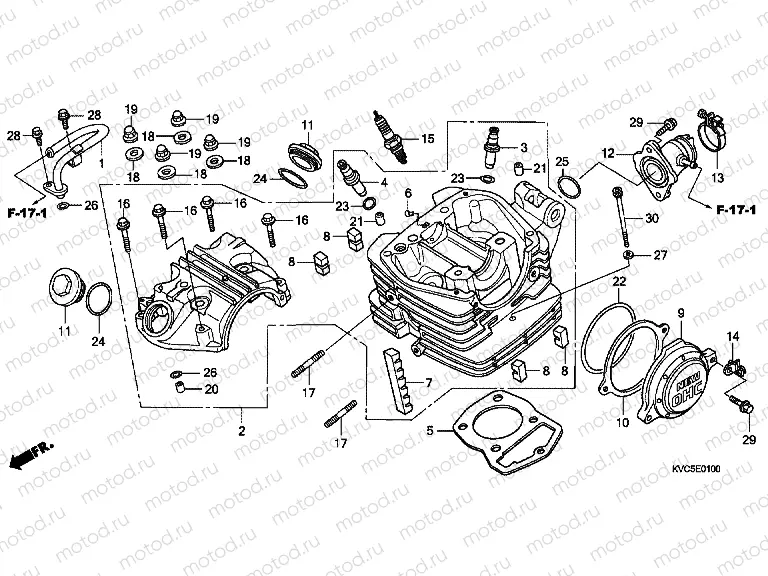 E-1 CYLINDER HEAD (GLH1251SH / 2SH / 3SH)