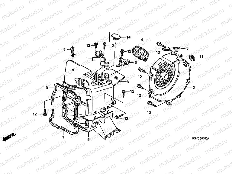 E-1 FAN COVER / COVER (SC1255,6,8)