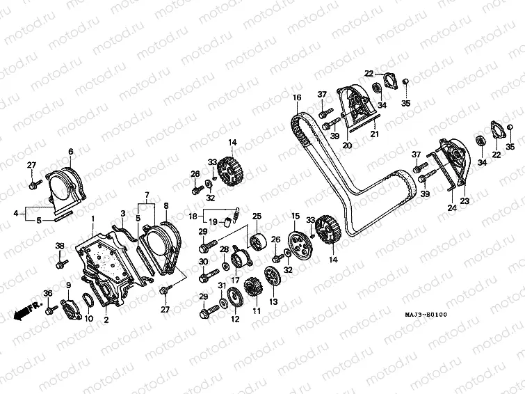 E-1 FRONT COVER / TIMING BELT