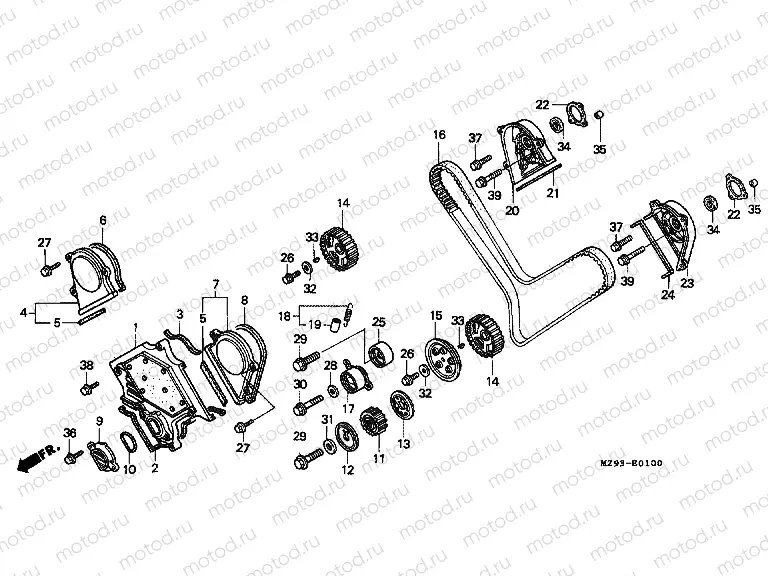 E-1 FRONT COVER / TIMING BELT