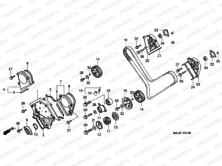 E-1 FRONT COVER / TIMING BELT