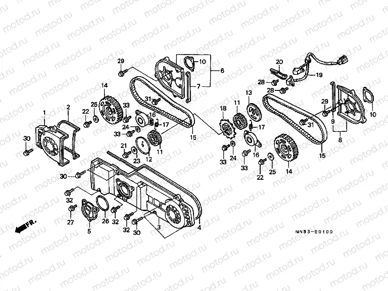 E-1 FRONT COVER / TIMING BELT