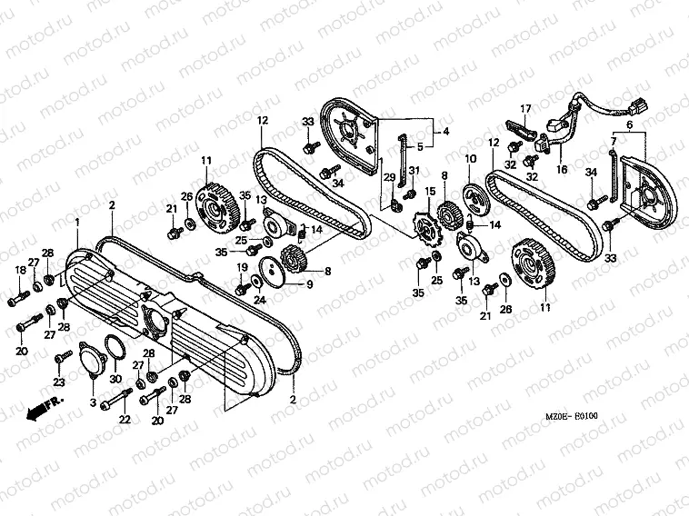 E-1 FRONT COVER / TIMING BELT
