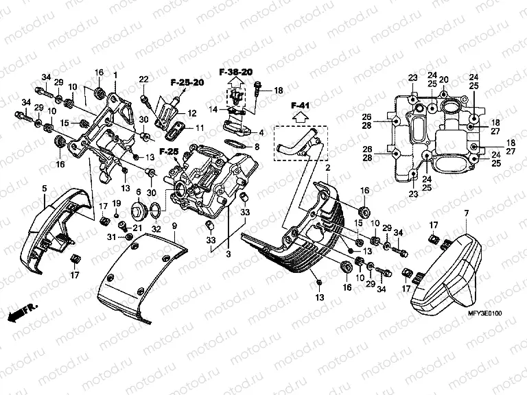 E-1 FRONT CYLINDER HEAD COVER