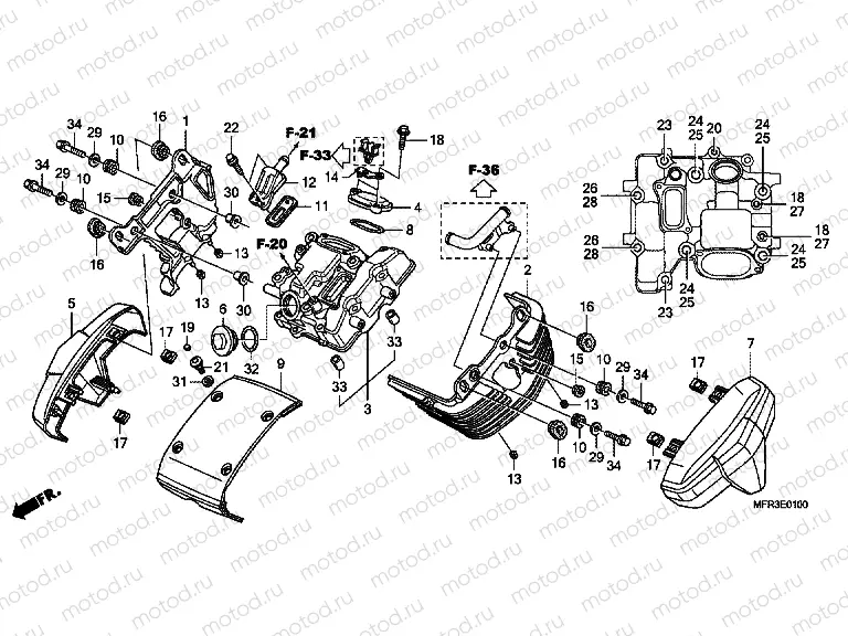 E-1 FRONT CYLINDER HEAD COVER