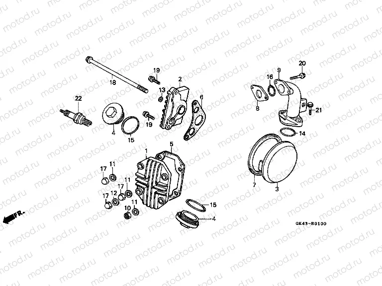 E-1 VALVE COVER (C50DF / G / DG / SN)